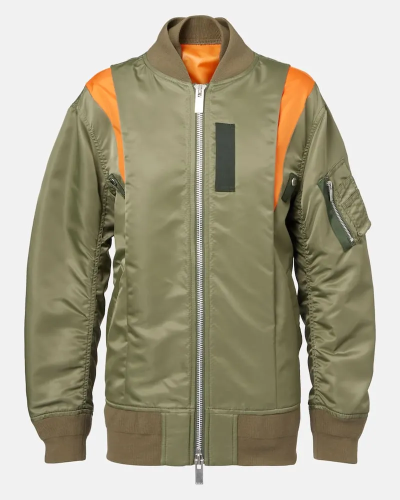 Sacai Blouson aus Twill Grün