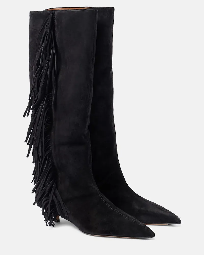 Paris Texas Stiefel Jessie 35 aus Veloursleder Schwarz