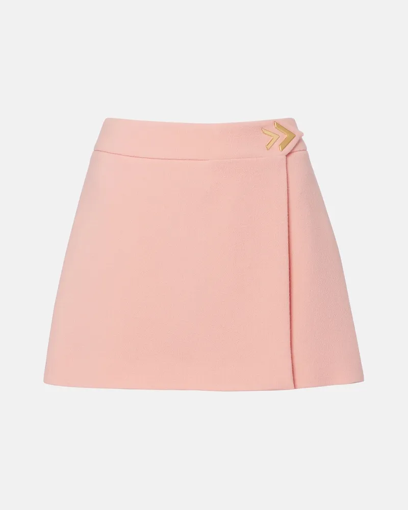 Valentino Garavani Minirock VGold aus Crêpe Rosa