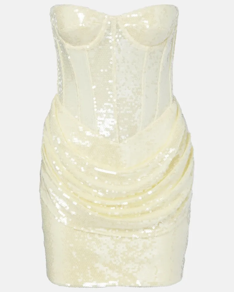 The New Arrivals Ilkyaz Ozel Minikleid mit Pailletten Gelb