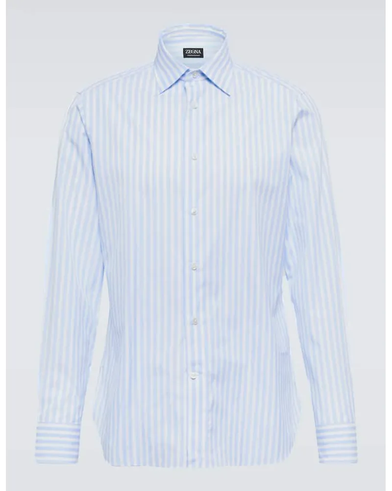 Ermenegildo Zegna Hemd aus Baumwolle Blau