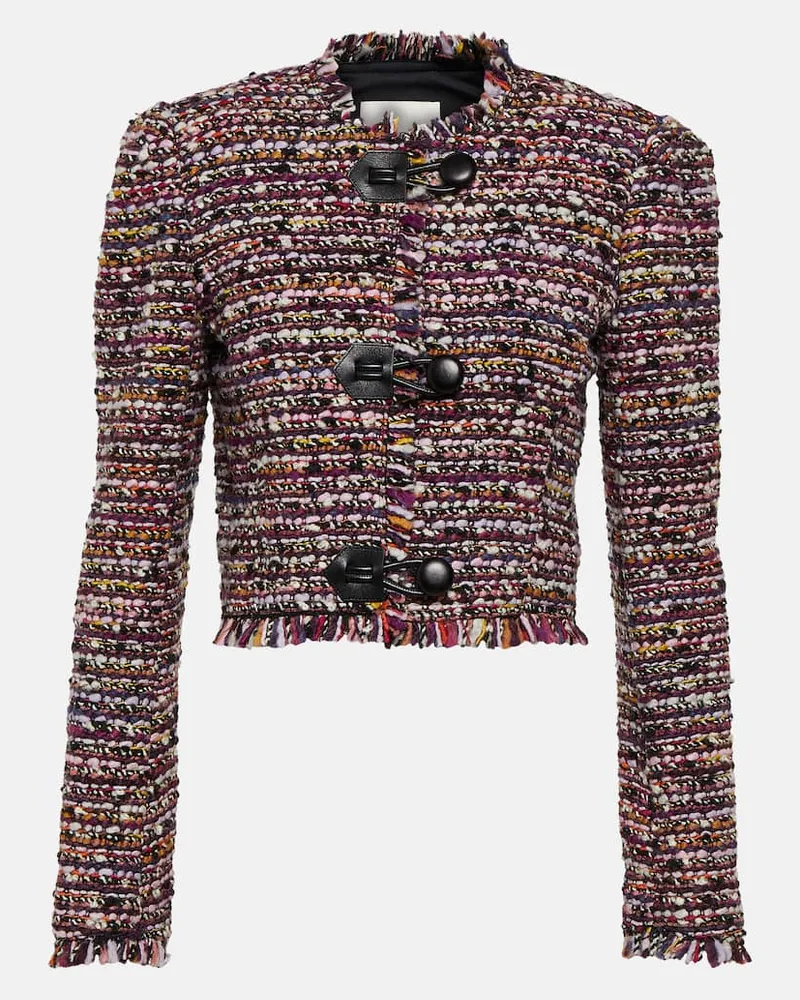 Isabel Marant Cropped-Jacke Gradilia aus einem Wollgemisch Violett
