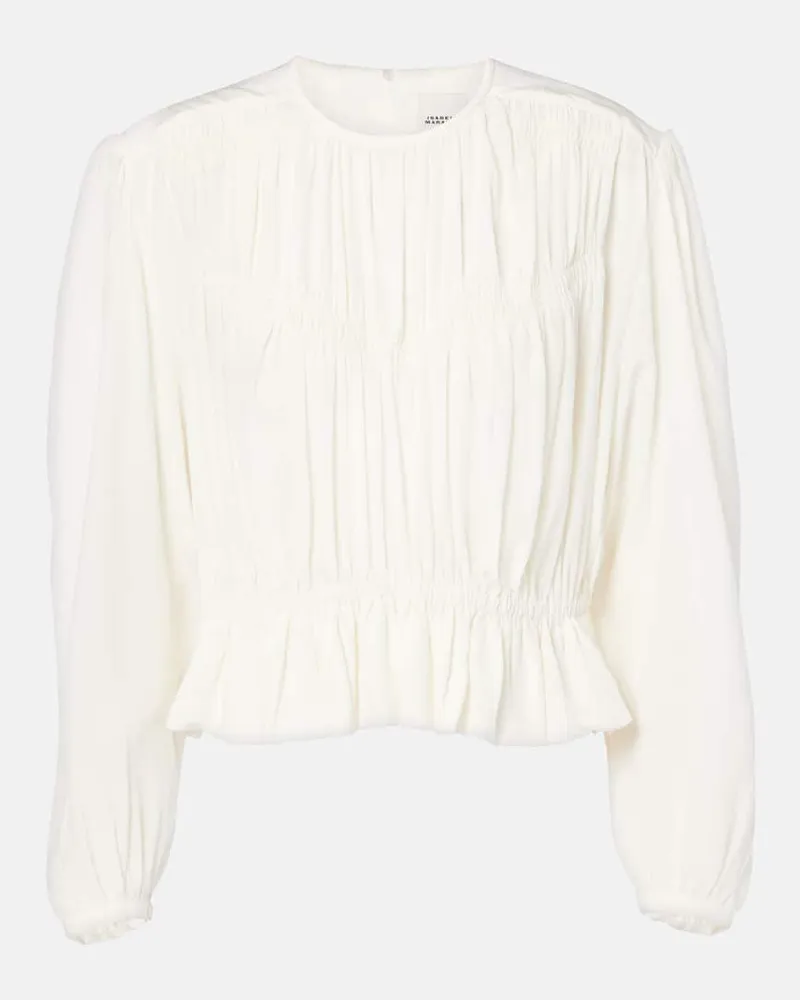 Isabel Marant Bluse Gelina aus Crêpe de Chine Weiß