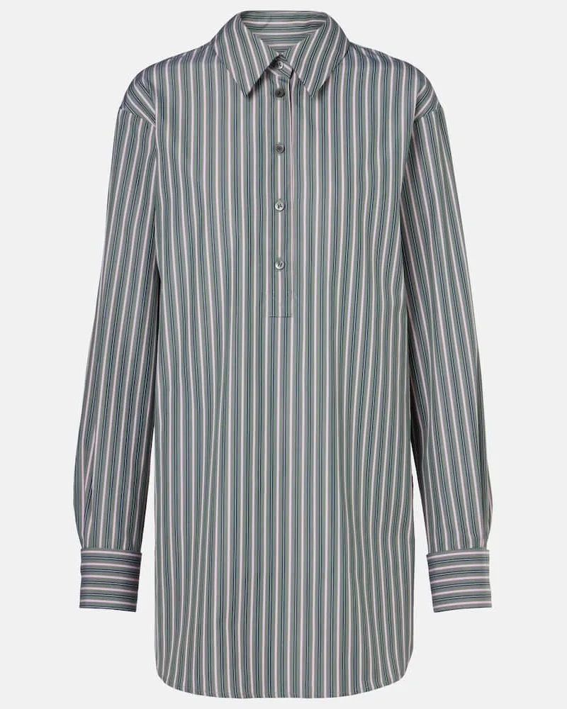 Dries van Noten Hemd aus Baumwolle Grün