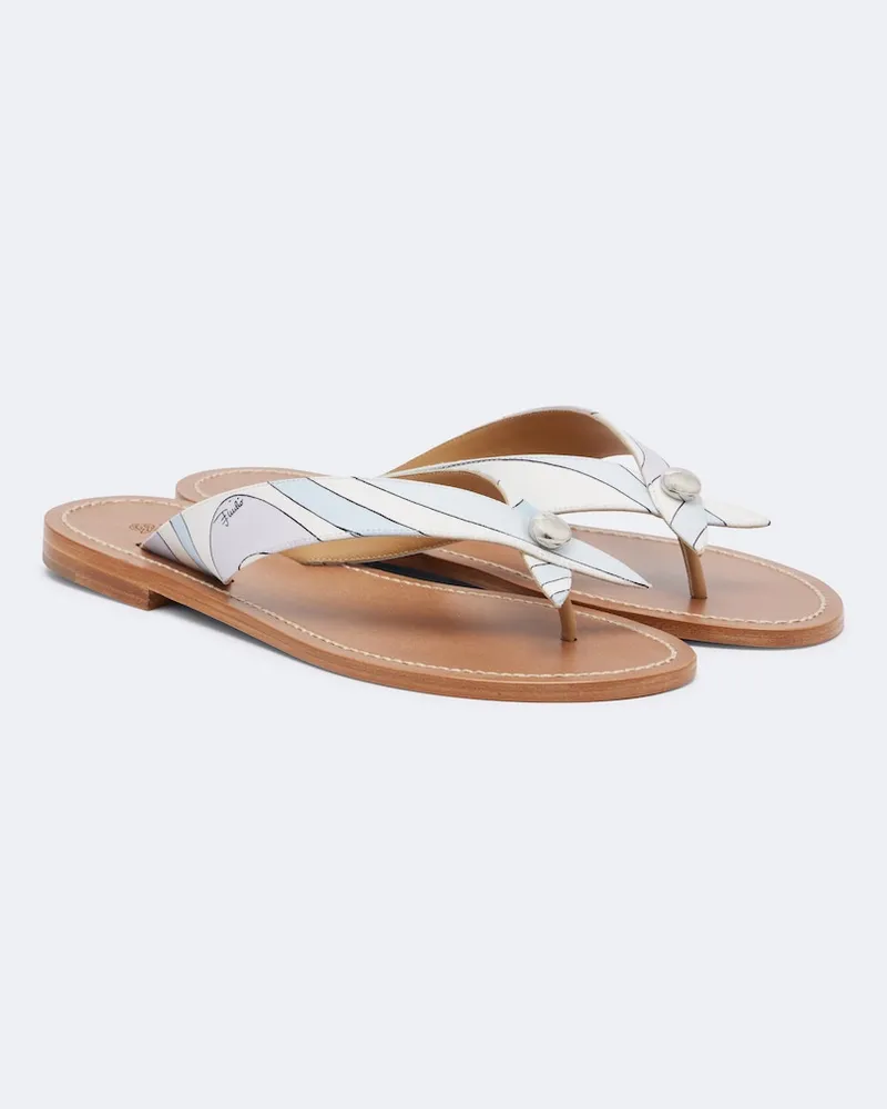 Emilio Pucci Zehensandalen Marmo Blau