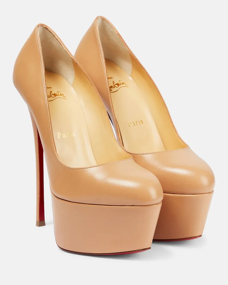 Christian Louboutin Pumps Dolly Alta 160 aus Leder Neutral