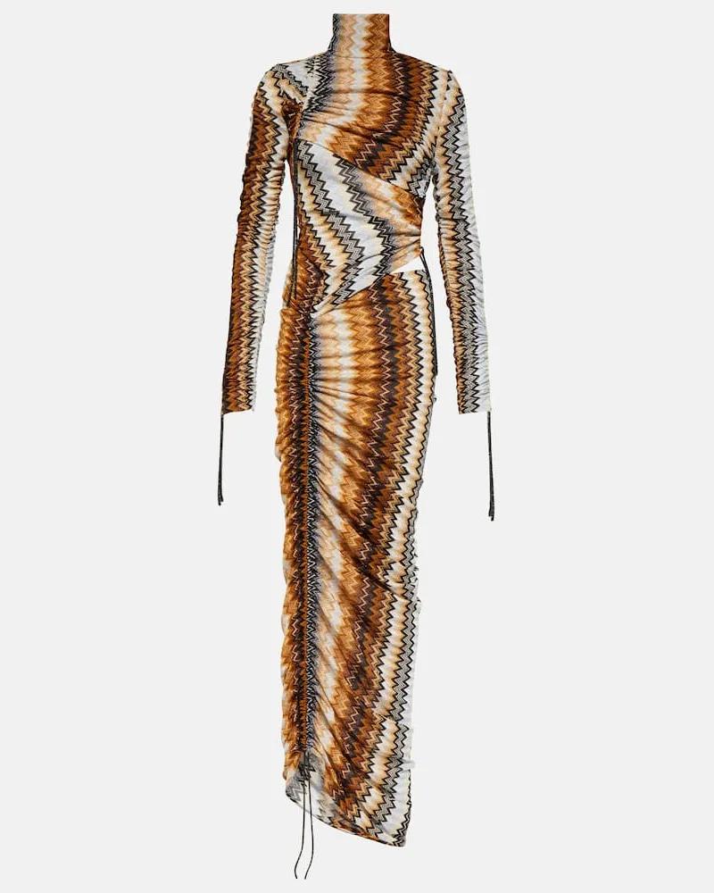 Missoni Maxikleid aus Häkelstrick Multicolor
