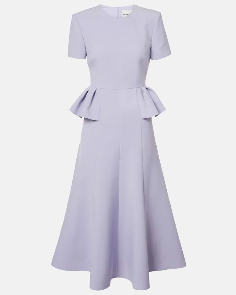 Roland Mouret Midikleid aus Crêpe Blau
