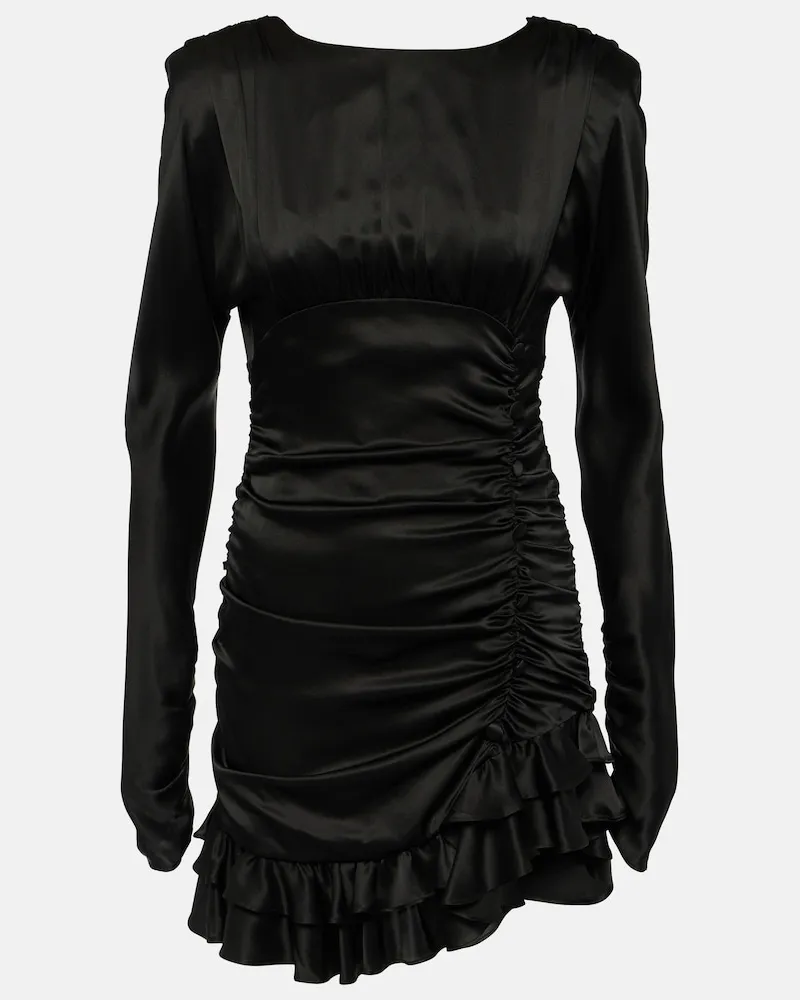 Alessandra Rich Minikleid aus Seide Schwarz