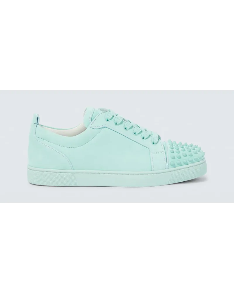 Christian Louboutin Sneakers Louis Junior Spikes aus Leder Blau