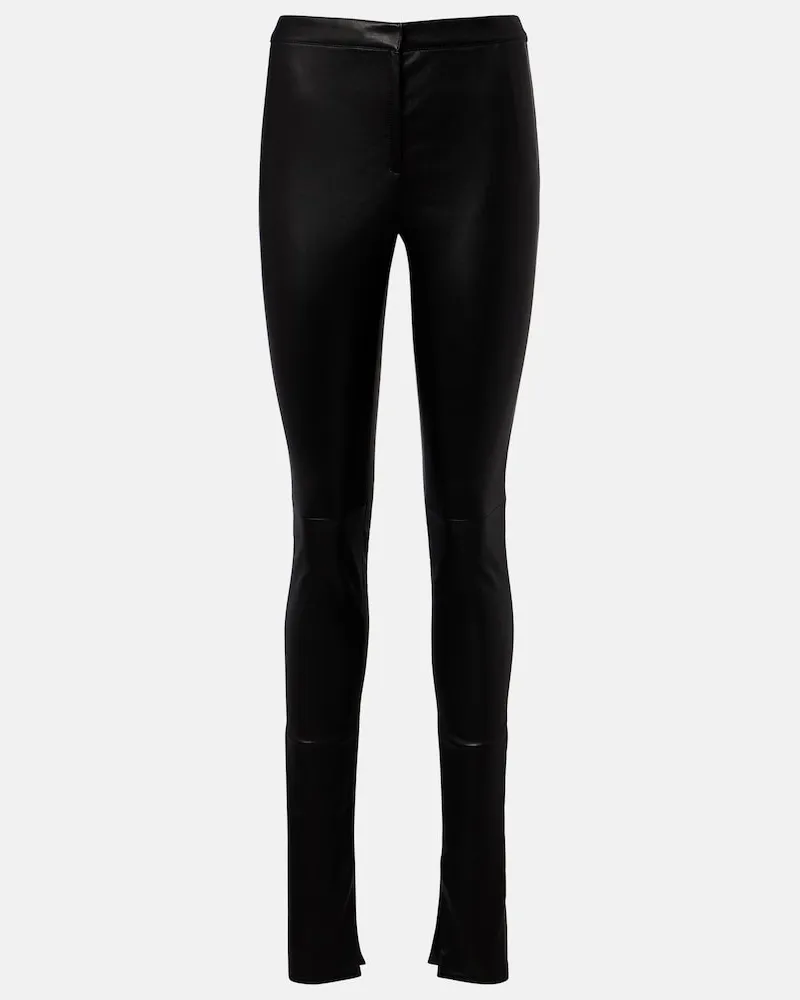 Gucci Hose aus Leder Schwarz