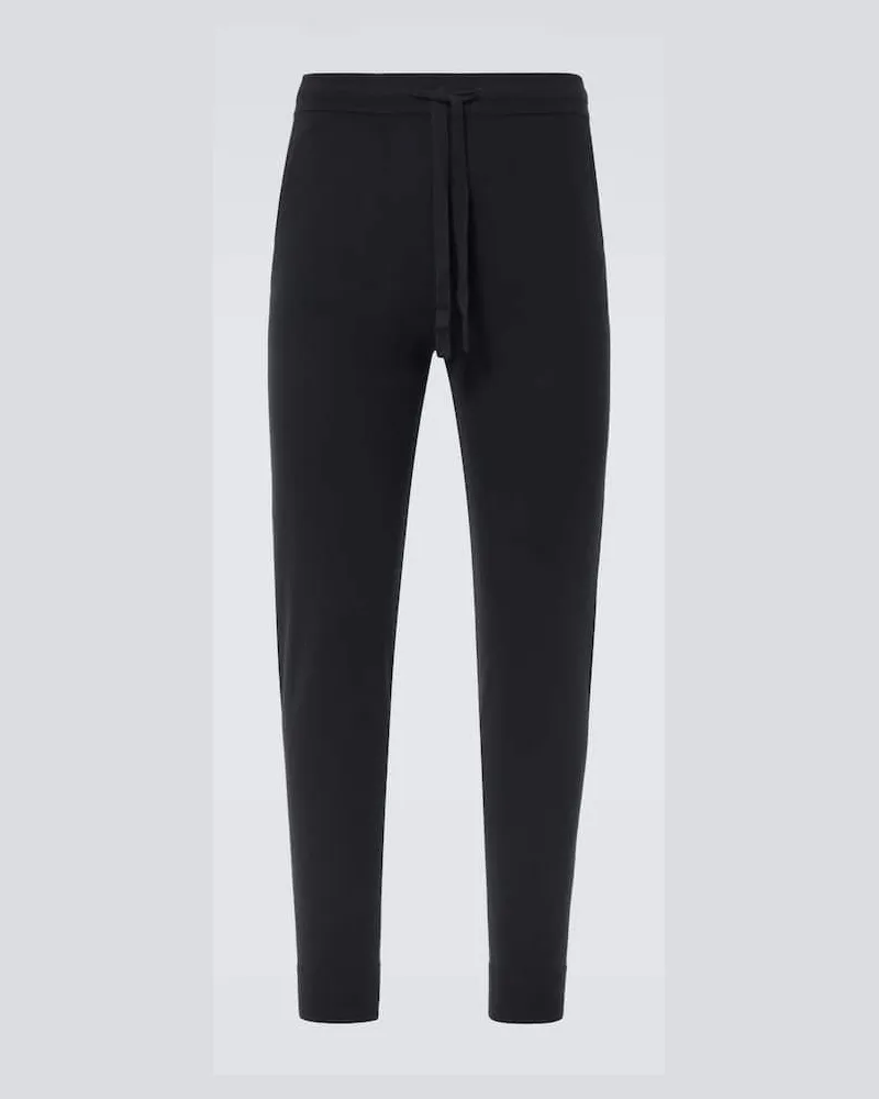 arch4 Jogginghose Mr Fulham aus Kaschmir Schwarz