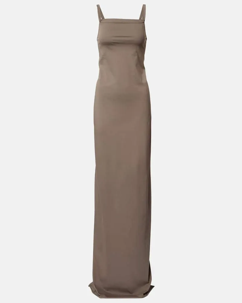 Rick Owens Maxikleid Temple aus Baumwolle Grau