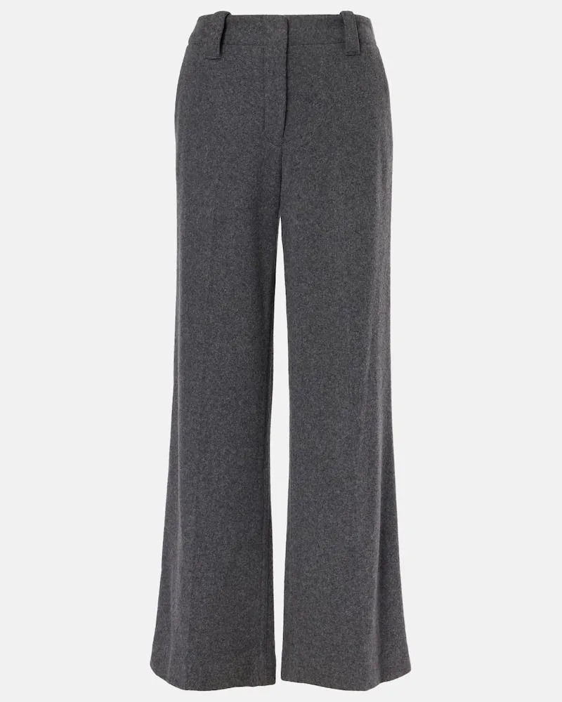 Proenza Schouler Weite Mid-Rise-Hose Violet Grau