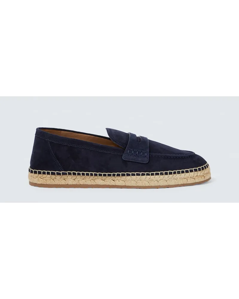 Gianvito Rossi Espadrilles Lido aus Veloursleder Blau