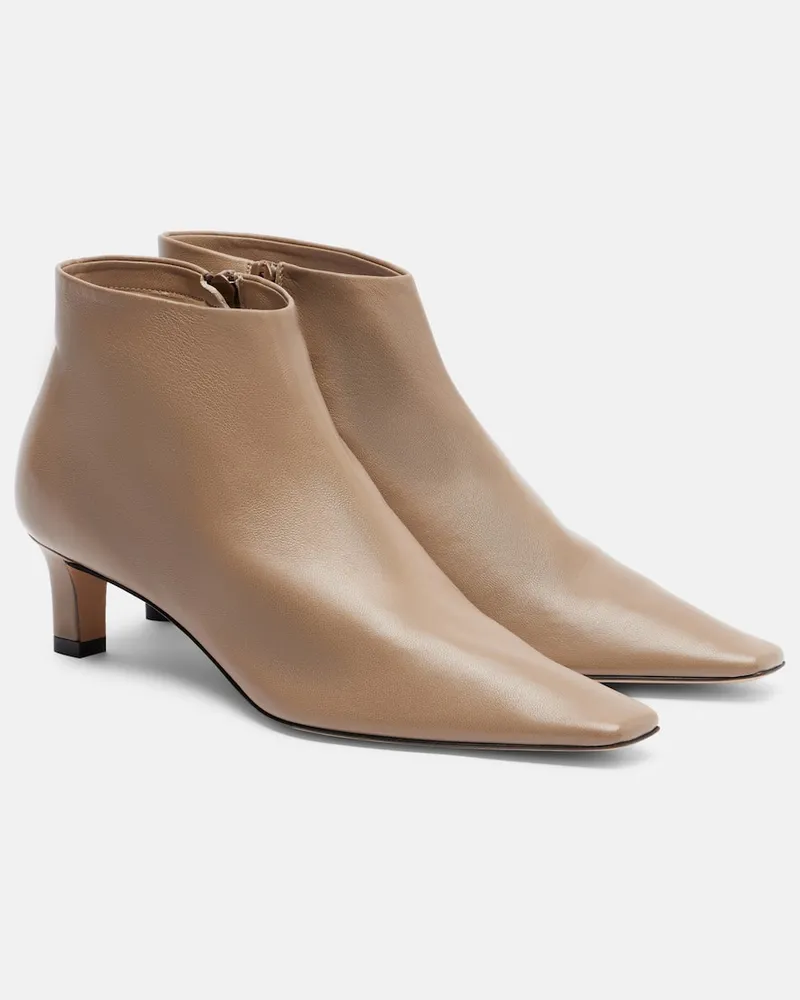 The Row Ankle Boots Carla 45 aus Leder Beige