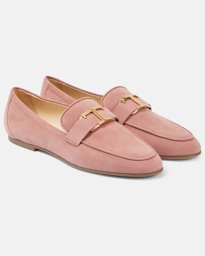 TOD'S Loafers T Timeless aus Veloursleder Rosa