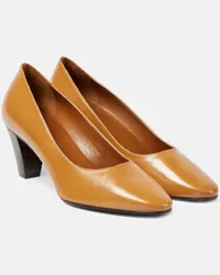 The Row Pumps Charlotte aus Leder Braun