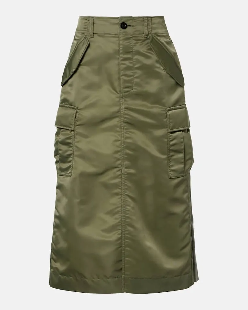Sacai Midirock aus Canvas Grün