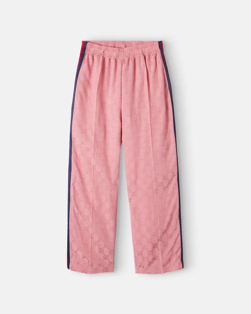 Gucci Jogginghose GG aus Twill Rosa