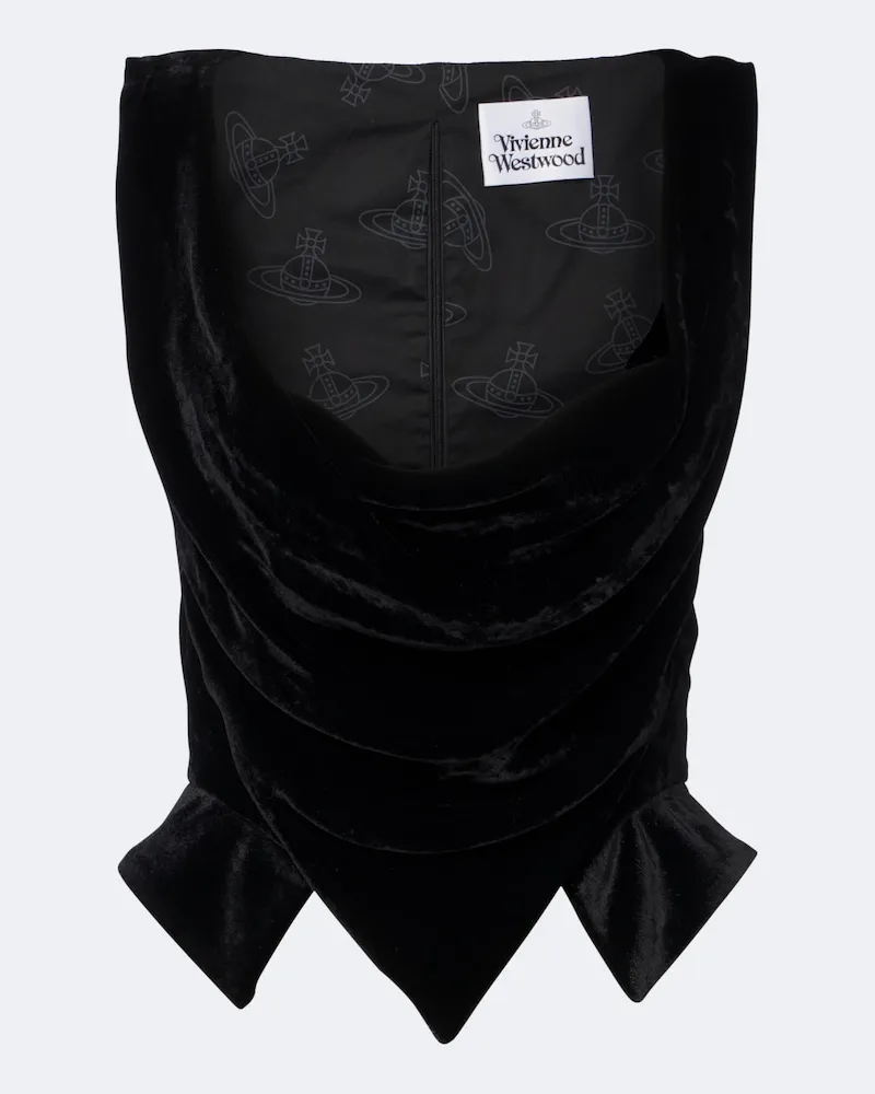 Vivienne Westwood Top Sunday aus Samt Schwarz