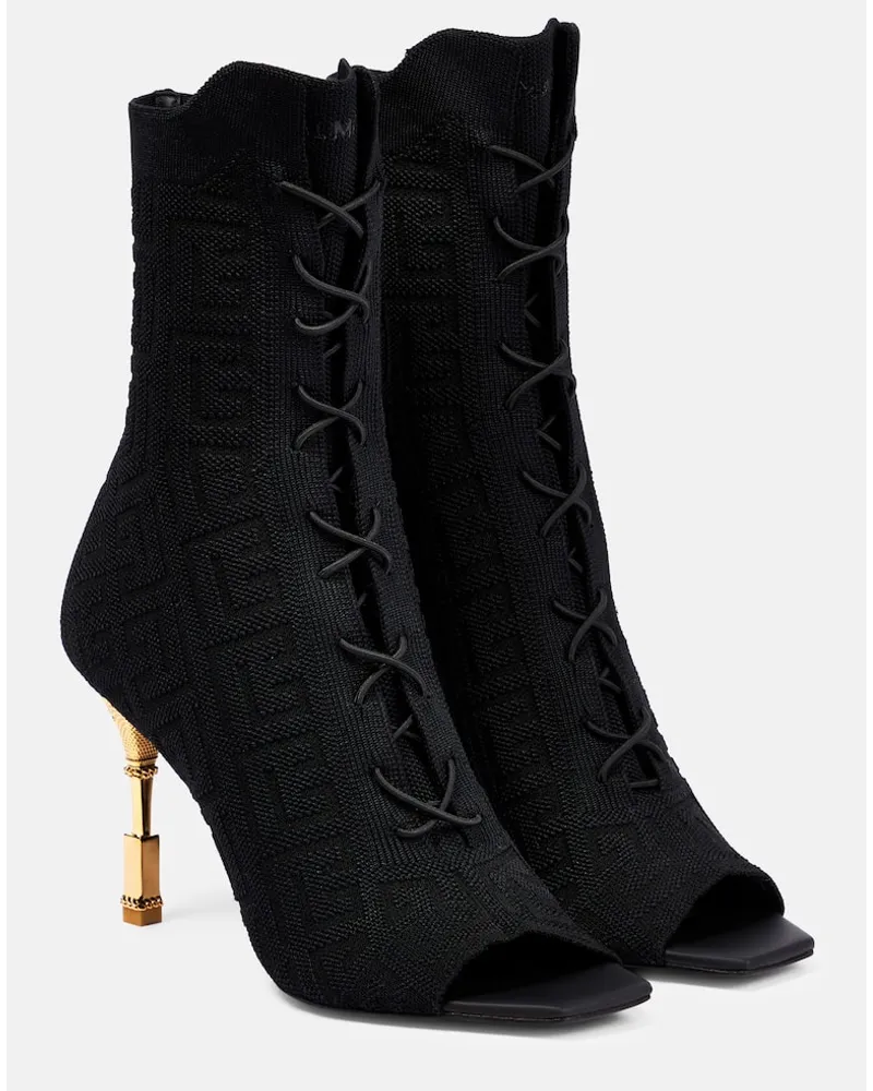 Balmain Ankle Boots Moneta Schwarz