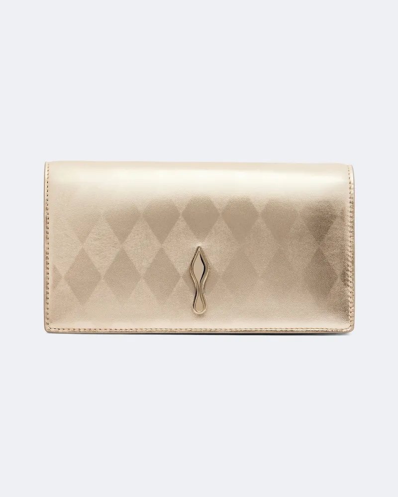 Christian Louboutin Clutch Bettina aus Metallic-Leder Gold