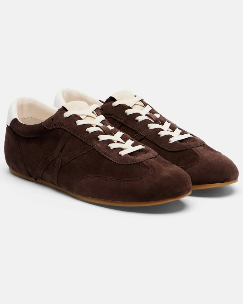 Veronica Beard Sneakers Riviera aus Veloursleder Braun