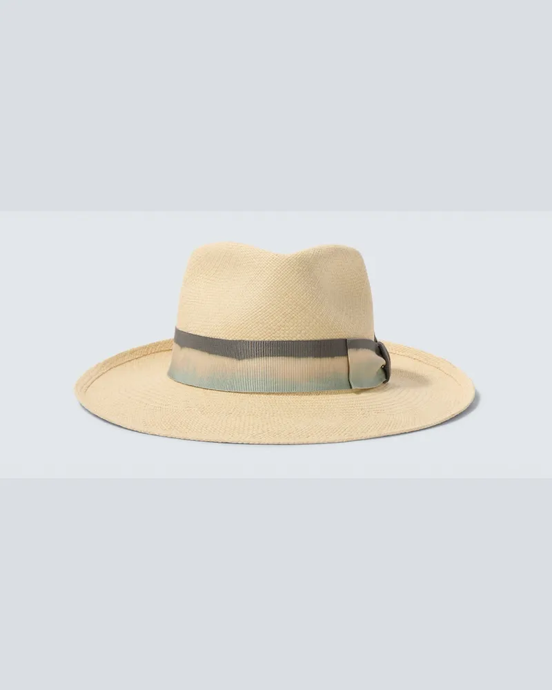 Borsalino Hut Harlem aus Stroh Beige