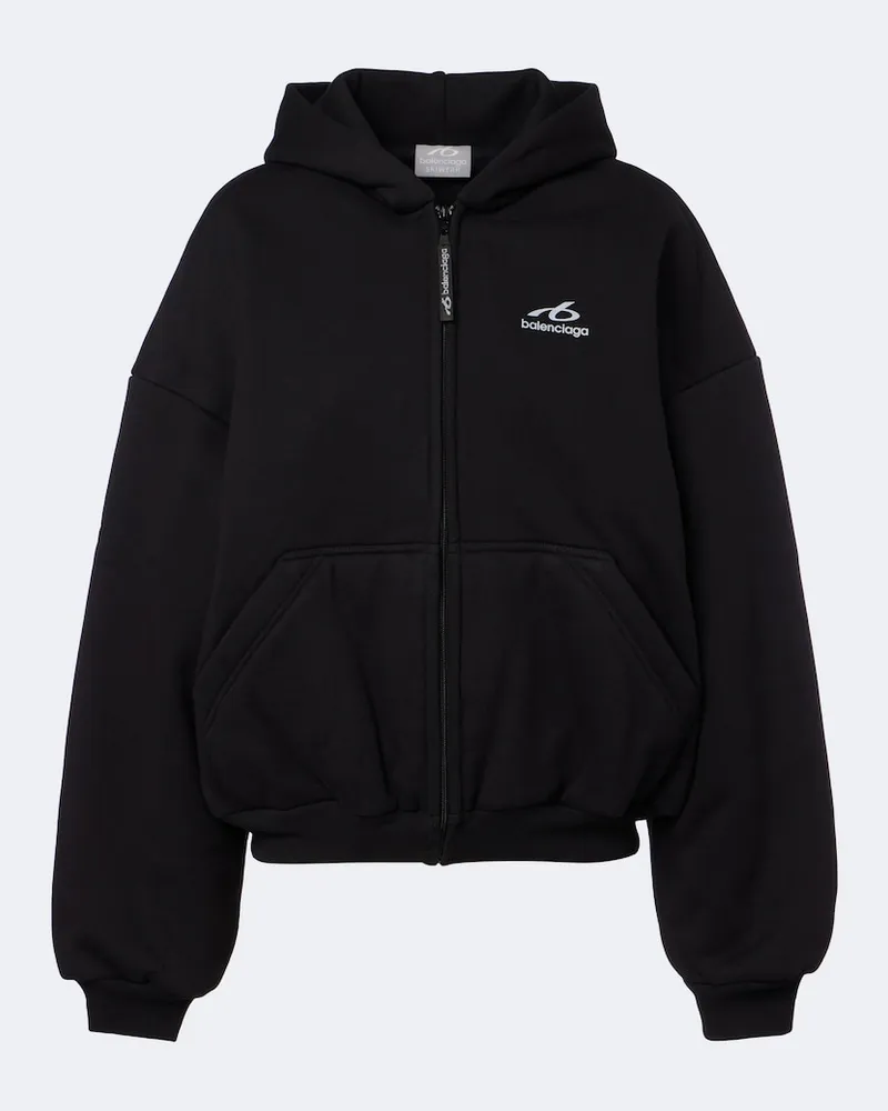 Balenciaga Wattierte Skijacke aus Baumwolle Schwarz