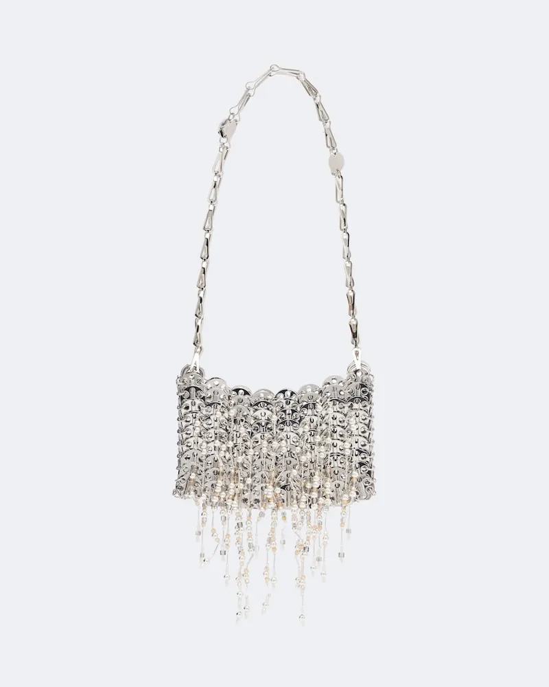 Paco Rabanne Verzierte Schultertasche 1969 Nano Silber
