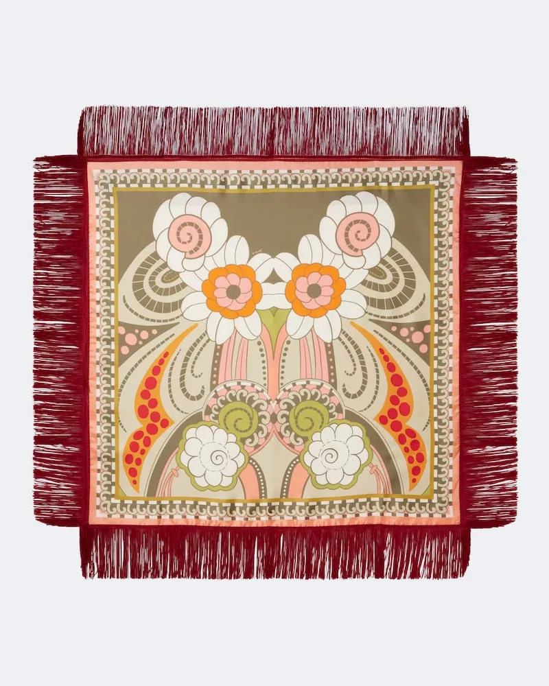 La DoubleJ Tuch aus Seiden-Twill Multicolor