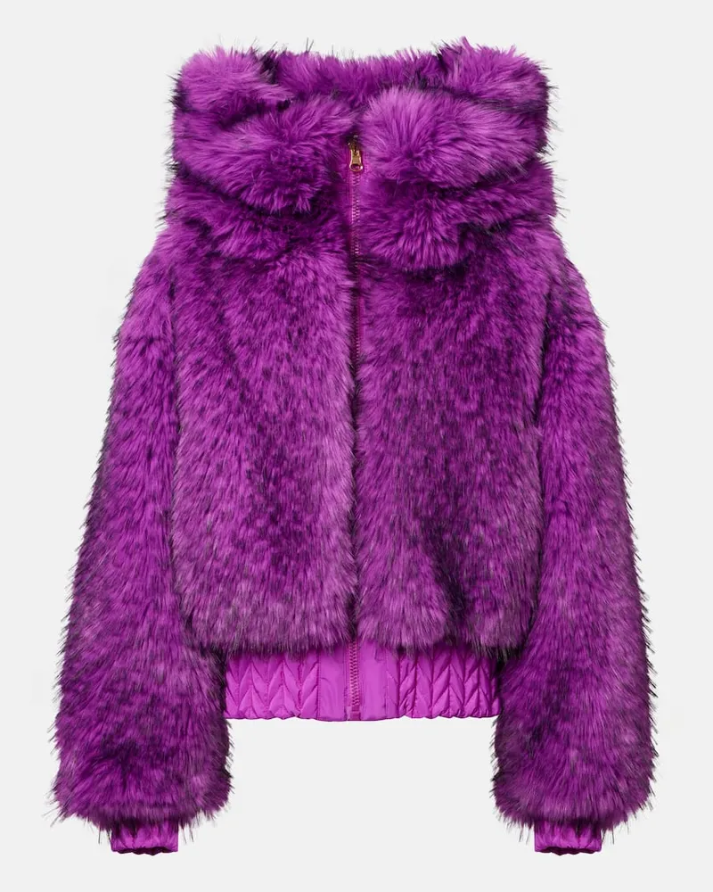 GOLDBERGH Wendbare Skijacke Indira mit Faux Fur Lila
