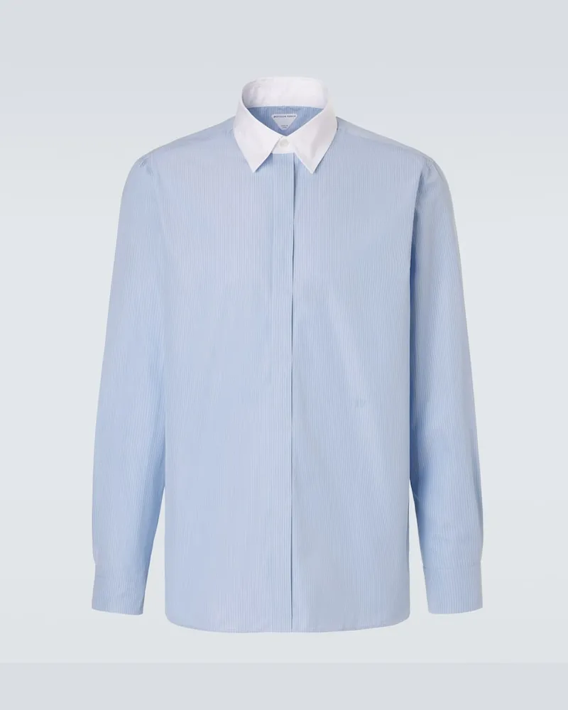 Bottega Veneta Hemd aus Baumwolle Blau