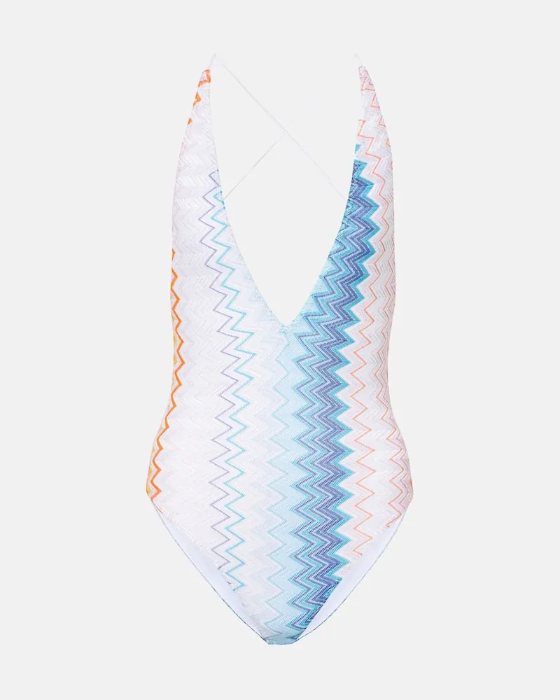 Missoni Badeanzug aus Häkelstrick Multicolor