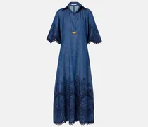 Besticktes Maxikleid Coco aus Denim
