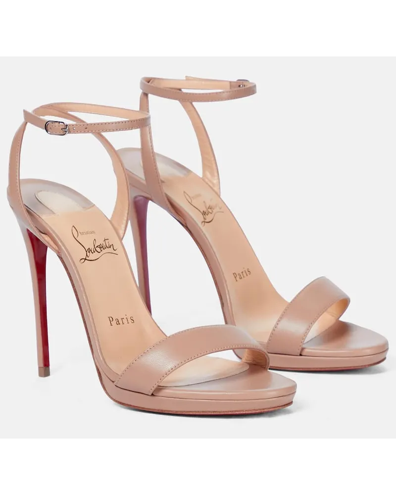 Christian Louboutin Sandalen Loubi Queen 120 aus Leder Braun