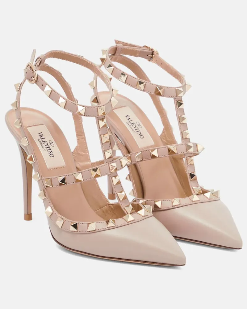 Valentino Garavani Pumps Rockstud 105 aus Leder Rosa
