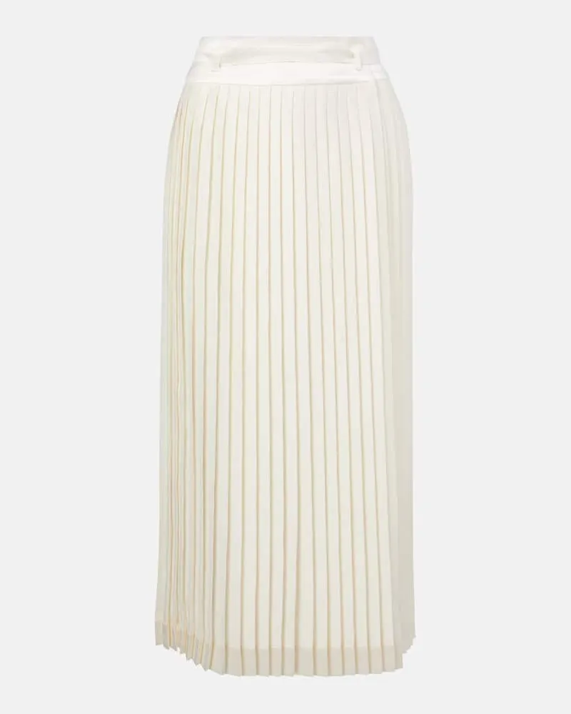 Loro Piana Midirock Janel aus Seide Weiß