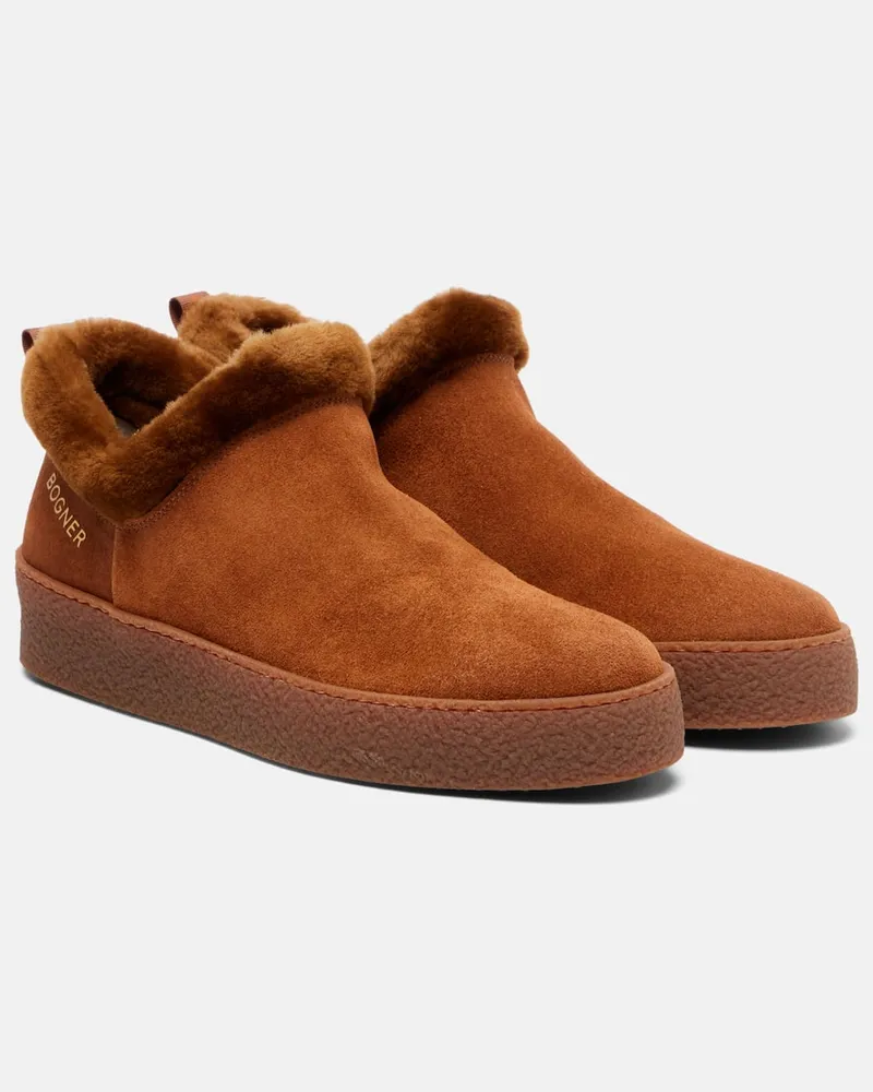 Bogner Ankle Boots Lucerne aus Veloursleder Braun