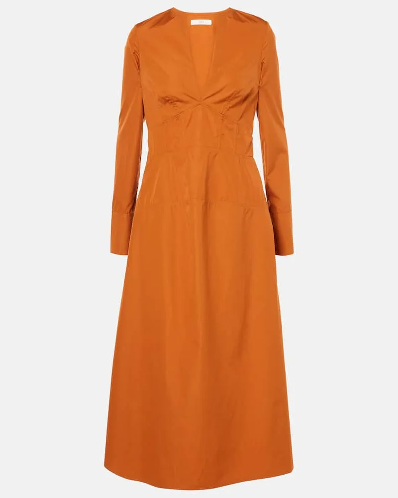 Co Midikleid aus Baumwolle Orange