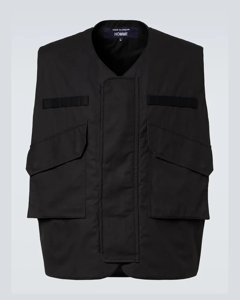 Comme des Garçons Comme des Garçons Homme Weste aus Baumwolle Schwarz