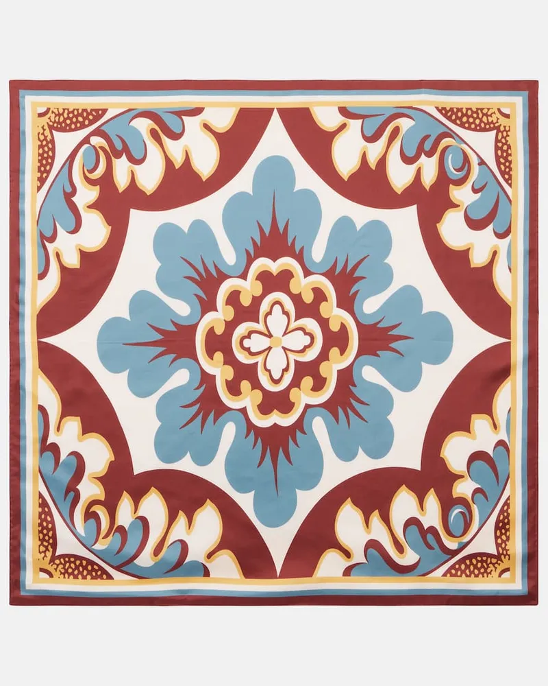 La DoubleJ Bedrucktes Tuch aus Seiden-Twill Multicolor