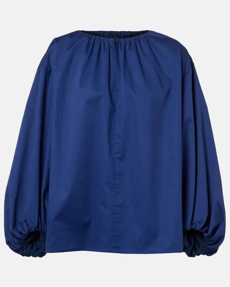 Joseph Top aus Baumwollsatin Blau