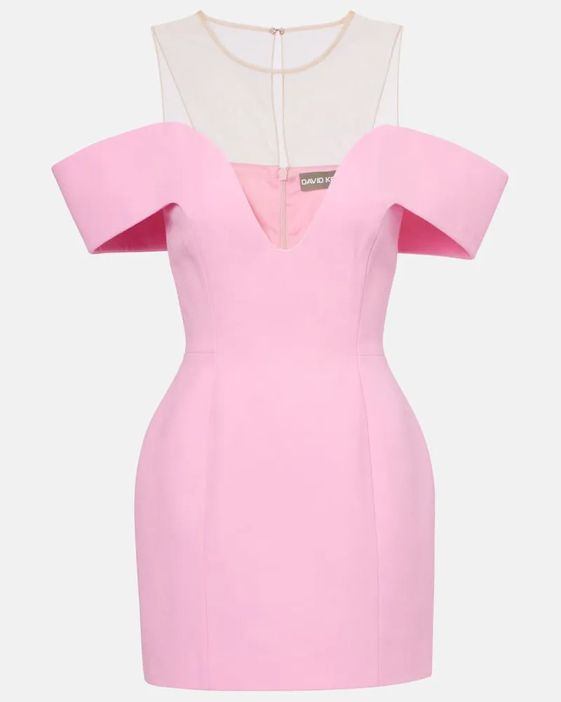 David Koma Minikleid aus Schurwolle Rosa