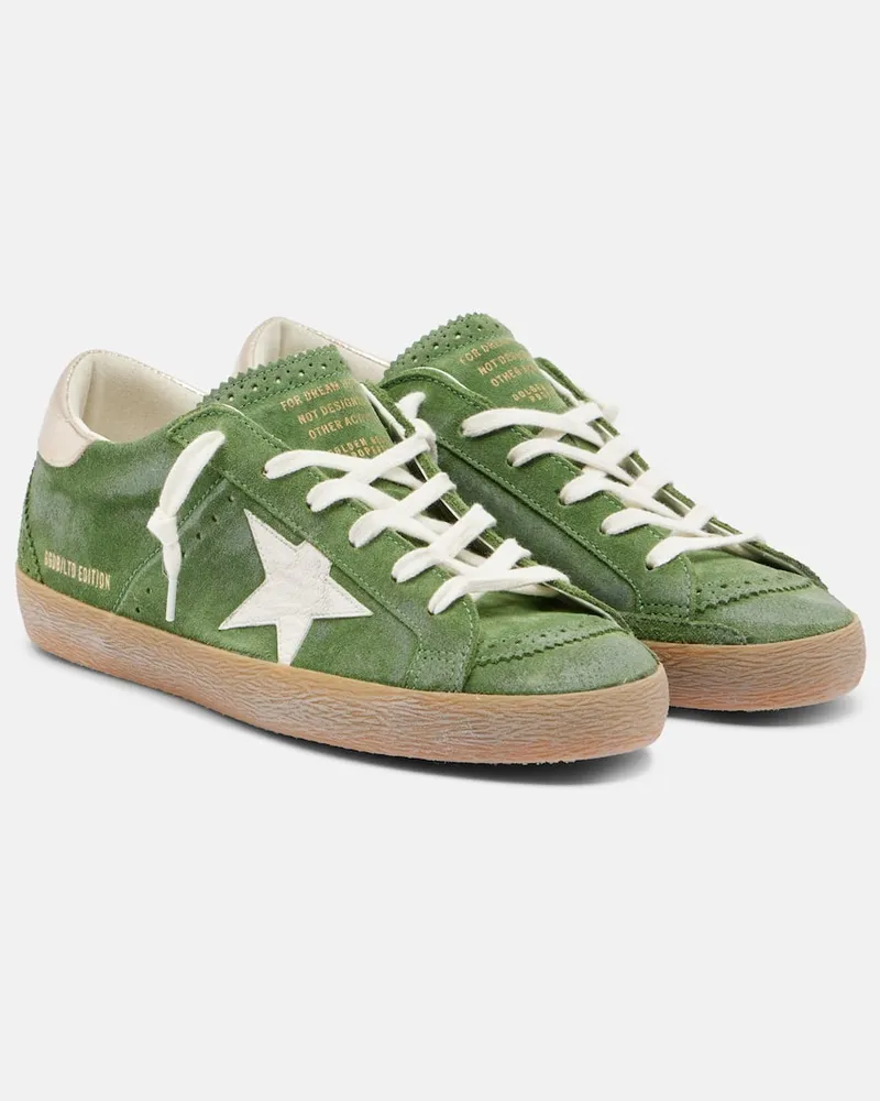 Golden Goose Sneakers Super Star aus Veloursleder Grün