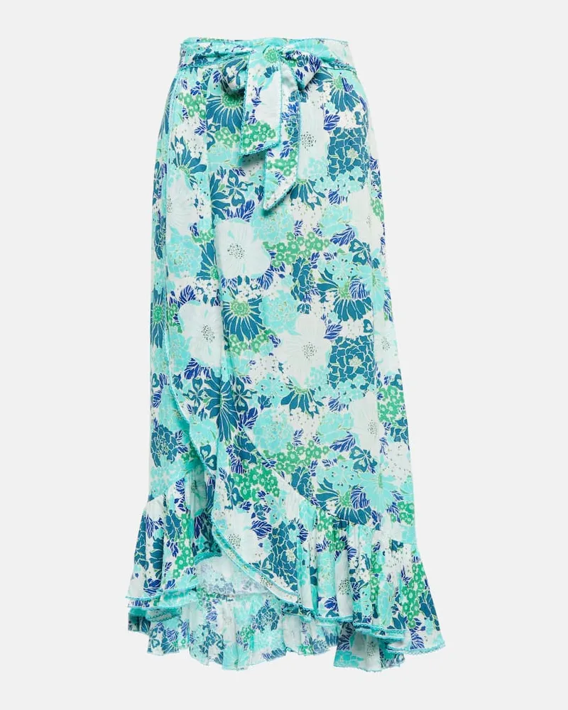 Poupette St Barth Bedruckter Midirock Aude Multicolor