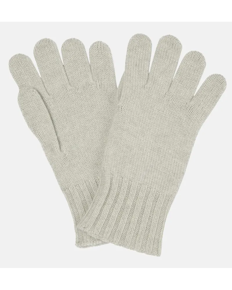 Loro Piana Handschuhe aus Kaschmir und Seide Grau