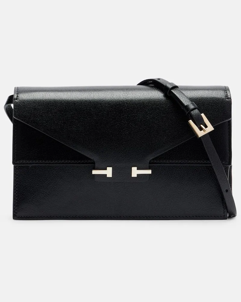 Tom Ford Schultertasche T Mini aus Leder Schwarz