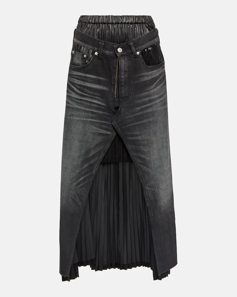 Junya Watanabe X Levi's® Midirock aus Denim Schwarz